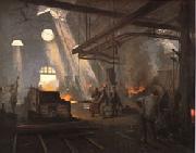 Fernand cormon A Forge oil painting